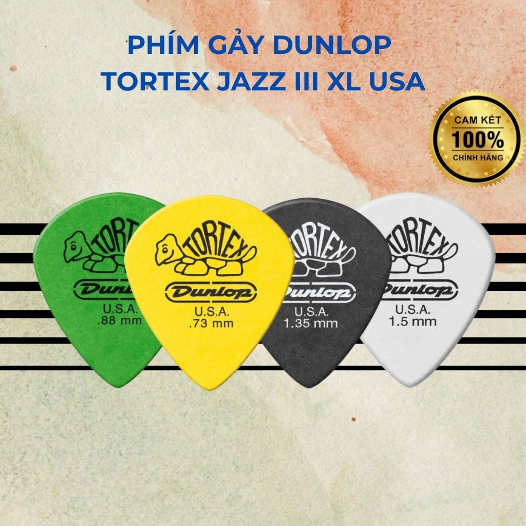 Phím đàn guitar Tortex Jazz III XL Picks Jim Dunlop USA Độ dày 0.73mm ...