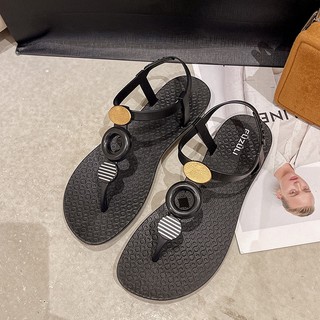 Giày Sandal xỏ ngón nữ chất liệu EVA êm ái xỏ ngón hoạ tiết basic đi biển đi học thoải mái phù hợp thời trang nữ