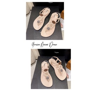 Giày Sandal xỏ ngón nữ chất liệu EVA êm ái xỏ ngón hoạ tiết basic đi biển đi học thoải mái phù hợp thời trang nữ
