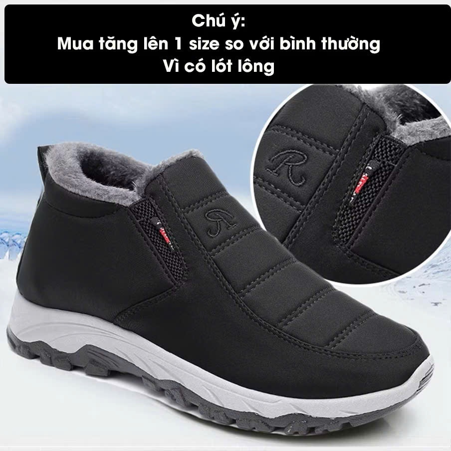 Giày Sneaker Lót Lông Cừu Quảng Châu  Giữ Ấm Chống Lạnh Đi Tuyết Size 36–41 Nam Nữ