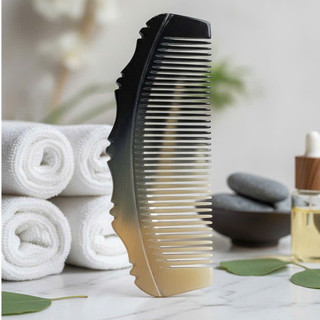 Lược Sừng Trâu Bán Nguyệt Cao cấp xuất Nhật Hàn tránh sơ rụng tóc Giảm Chẻ Ngọc giá Xưởng