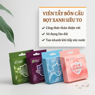 Viên thả tẩy bồn cầu hương thơm dịu dàng, khử mùi toilet tự động làm sạch vết bẩm mảng bám