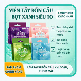 Viên thả tẩy bồn cầu hương thơm dịu dàng, khử mùi toilet tự động làm sạch vết bẩm mảng bám