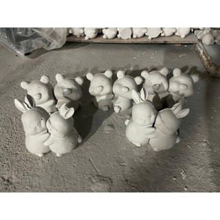 [Tặng dây màu 6 khi mua từ 2 cặp] Tượng thạch cao tô màu cặp đôi ngẫu nhiên