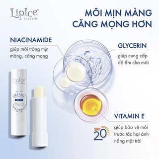 Son dưỡng môi không màu chuyển kem mịn LipIce Creamy 3.4gam