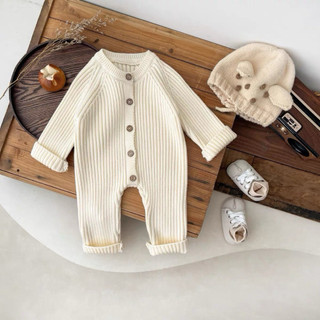Bodysuit len cài cúc 3 màu cho bé