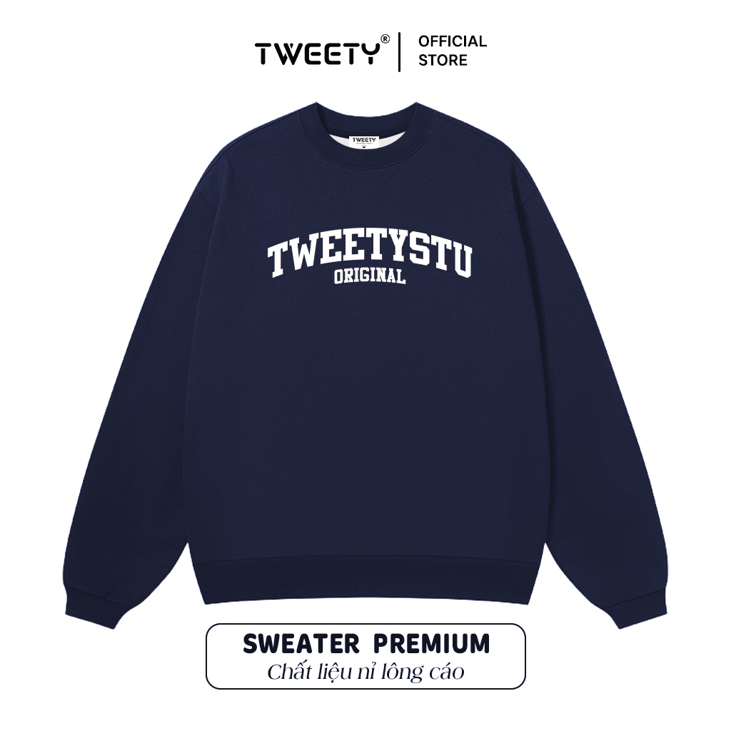 Áo Sweater Tweety Local Brand Original Nỉ Lông Cáo Mềm Mịn Dày Dặn Form Rộng Nam Nữ - TWNC05