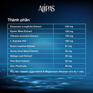 Viên uống Men’s Ginseng Alipas Ecogreen tăng cường sinh lực phái mạnh (30 viên)