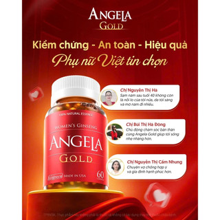 Viên uống Angela gold tăng cường sức khoẻ, sắc đẹp và sinh lý nữ không chứa mầm đậu nành Hộp 60 Viên