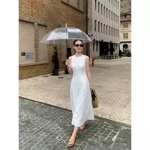𝗦𝘂𝗻- Đầm Linen thắt nơ sau