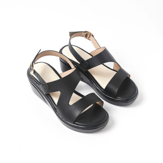 Giày Sandal Nữ Đế Xuồng Cao 6cm, Quai Bảng Cách Điệu mashoes - D4790