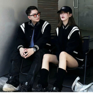 Áo Bomber Nam Nữ Form Rộng Chất Vải Nỉ Dày Dặn 2 Màu Đen Xám Phong Cách Unisex DTB k1