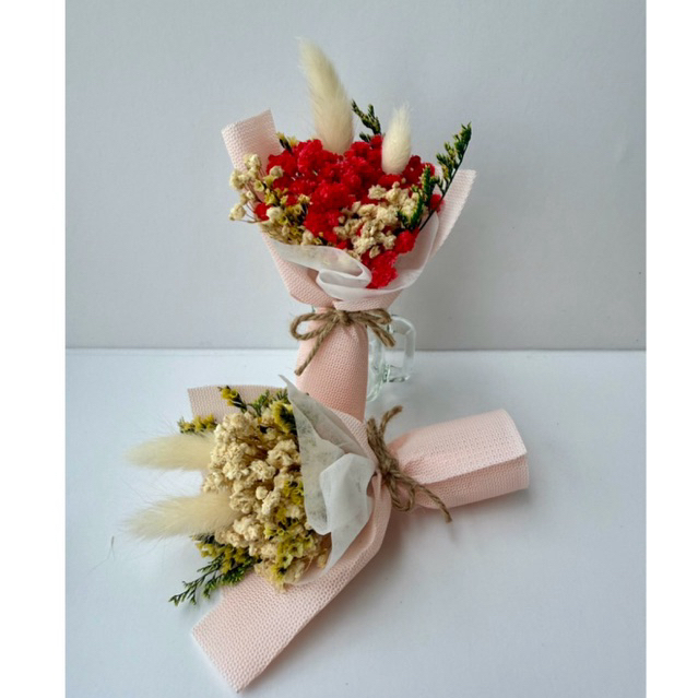 combo Bó hoa khô mini gumiho N06 thiết kế vintage nhỏ gọn,thích hợp làm quà tặng kèm, trang trí bàn làm việc, góc decor.