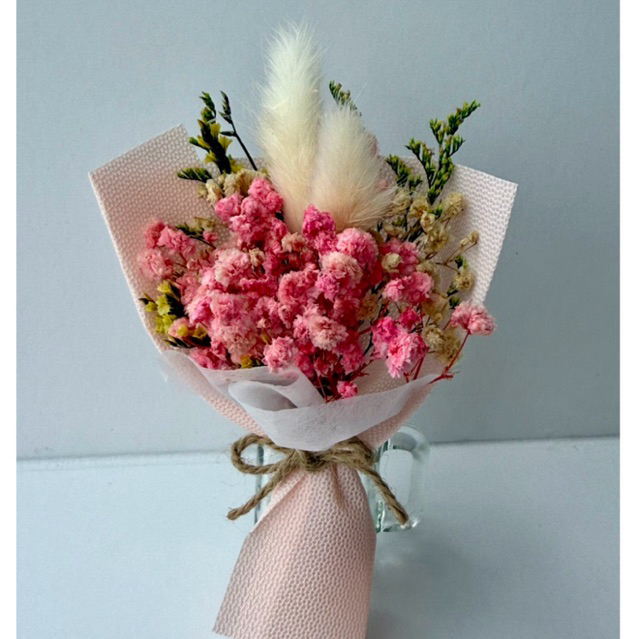 combo Bó hoa khô mini gumiho N06 thiết kế vintage nhỏ gọn,thích hợp làm quà tặng kèm, trang trí bàn làm việc, góc decor.