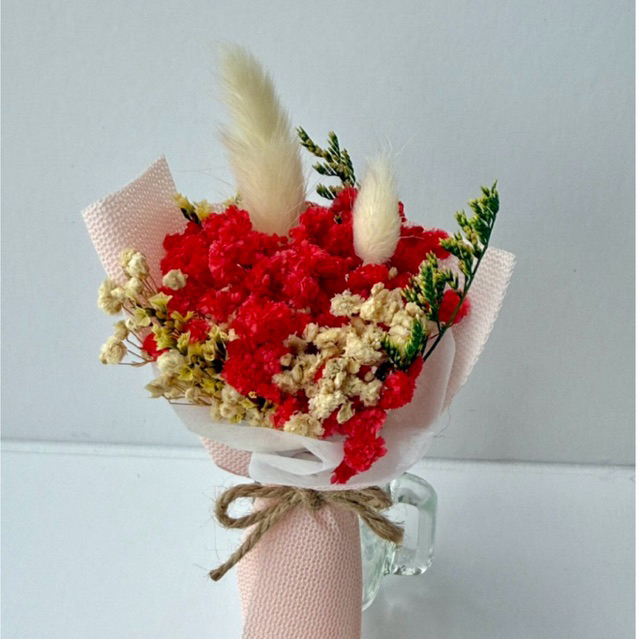 combo Bó hoa khô mini gumiho N06 thiết kế vintage nhỏ gọn,thích hợp làm quà tặng kèm, trang trí bàn làm việc, góc decor.