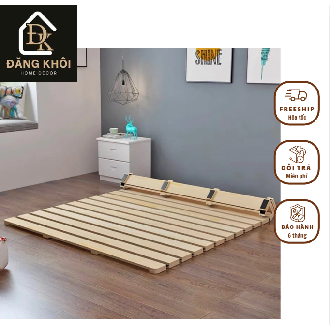 Giường Pallet Cuộn Thông Minh Gấp Gọn, Giường Cuộn Nhật Bản, Giường Cuộn Trải Sàn, Tiết Kiệm Không Gian - HOMDECOR