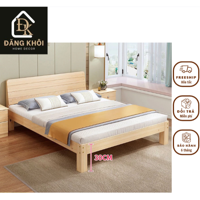 Giường Gỗ Thông Nguyên Khối – Chuẩn Mộc, Chuẩn Chất – Giá Rẻ Nhất