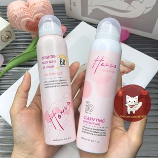 [HEXZE] Xịt Chống Nắng Hexze Nâng Tone Vỏ Hồng SPF 30, 50 PA+++, 100ml