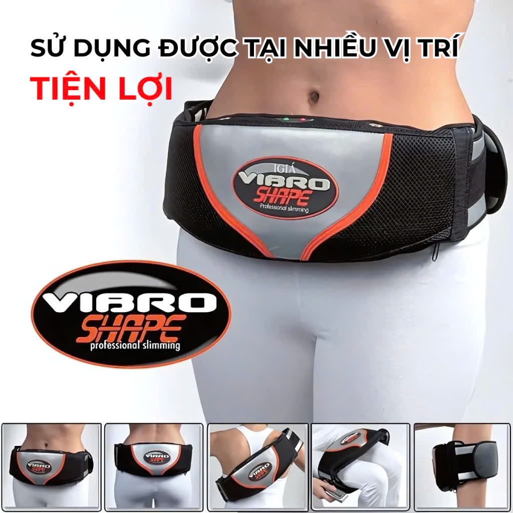 Đai Massage Rung Nóng VibroShape, Máy Giảm Mỡ Bụng Eo Đùi Bắp Tay Chân Và Toàn Thân Nhanh Chóng