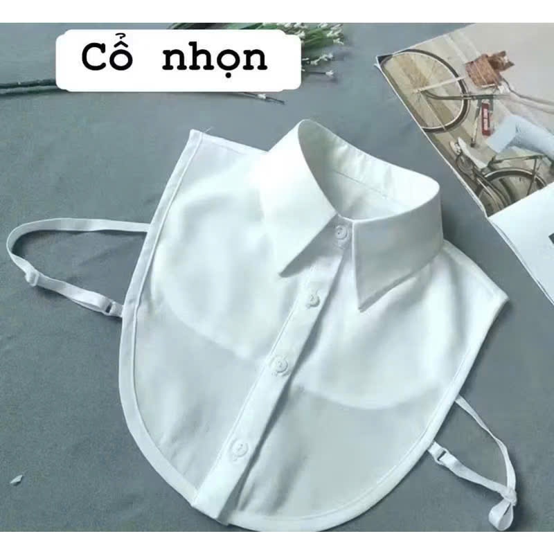 CỔ sơ mi tháo rời kết hợp cùng áo nỉ, áo len điệu đà cho nàng