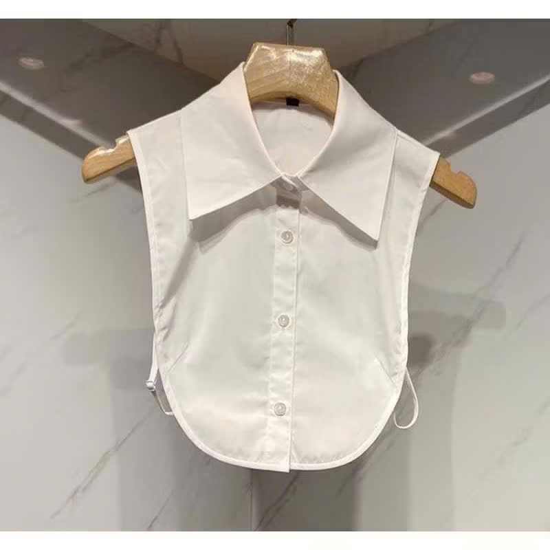 CỔ sơ mi tháo rời kết hợp cùng áo nỉ, áo len điệu đà cho nàng