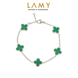 Vòng tay nữ LAMY Dual Lucky Four Leaf Flower Bracelet Silver 2098