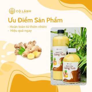 (Tặng Lược) Nước Cốt Ủ Gừng Tươi Cỏ Lành 1000ml - Ủ Tóc Kích Mọc Tóc Giảm Rụng Tóc Dày Tóc Chắc Khoẻ Mềm Mượt Giảm Gàu