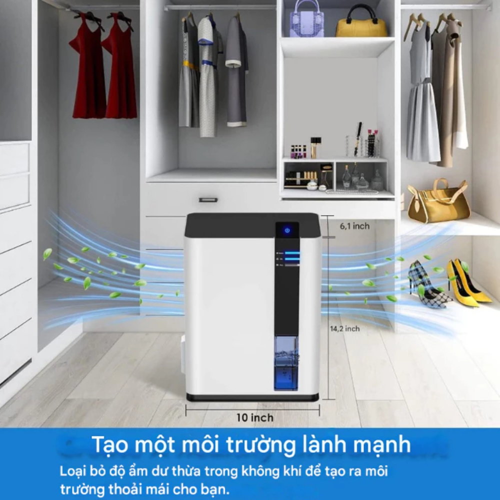 Máy Hút Ẩm Không Khí H2 Youpin 3 Lít, Công Suất 70W, Chế Độ Ngắt Tự Động, An Toàn, Bảo Hành 2 Năm