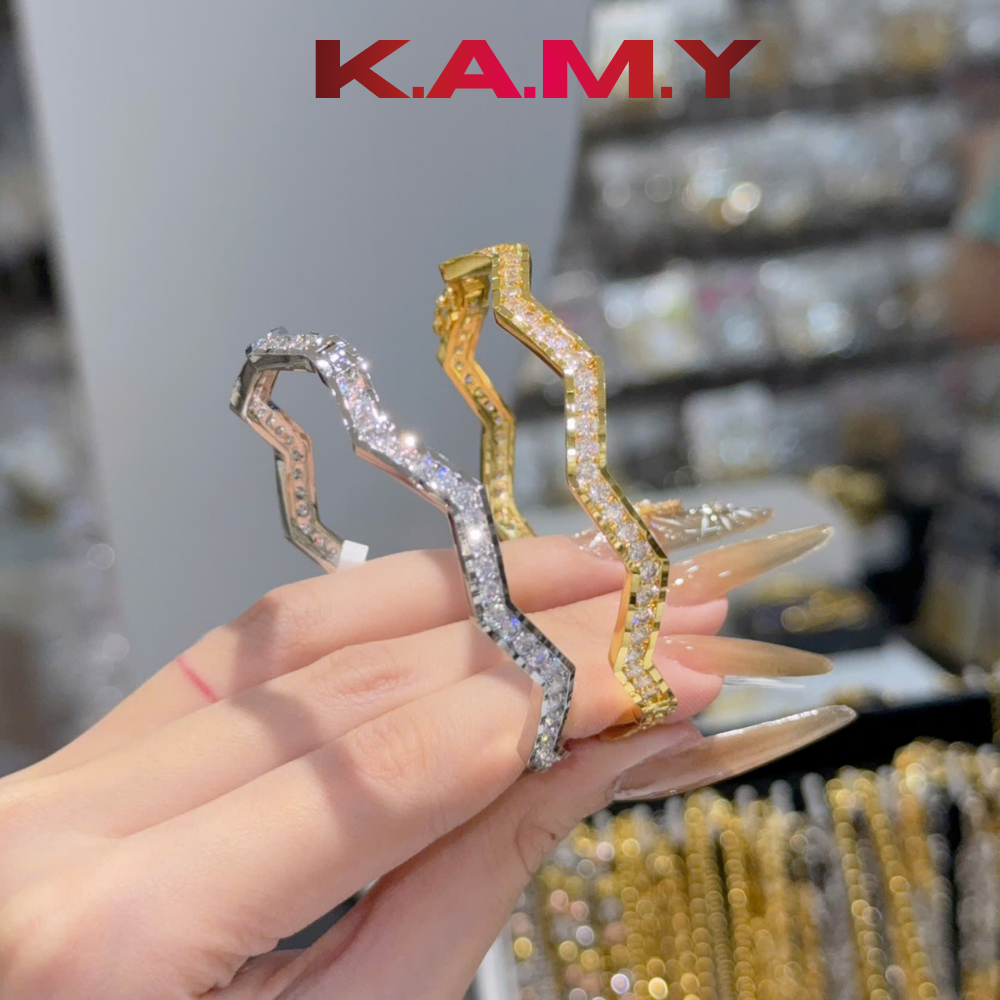 Vòng Tay Nữ Đính Đá CZ Lấp Lánh – Lắc Tay Mạ Vàng/Trắng Sang Trọng K.A.M.Y