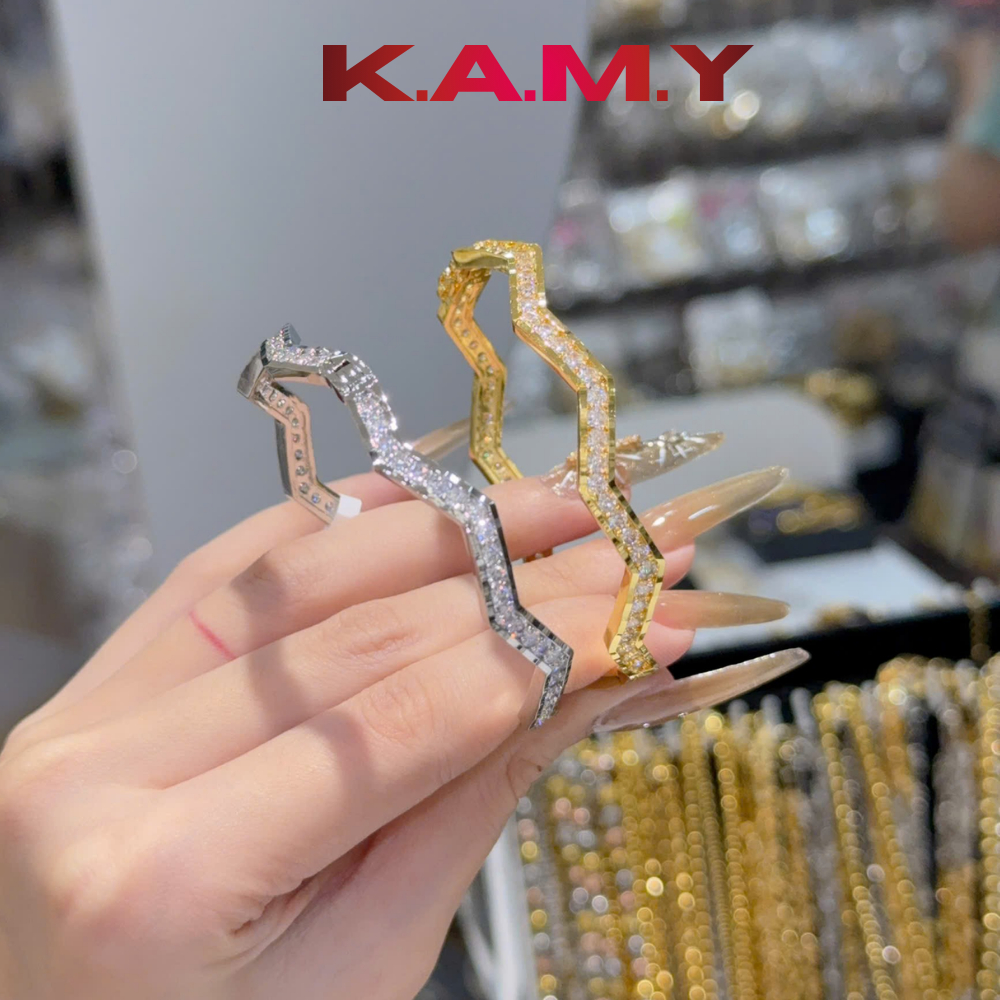 Vòng Tay Nữ Đính Đá CZ Lấp Lánh – Lắc Tay Mạ Vàng/Trắng Sang Trọng K.A.M.Y