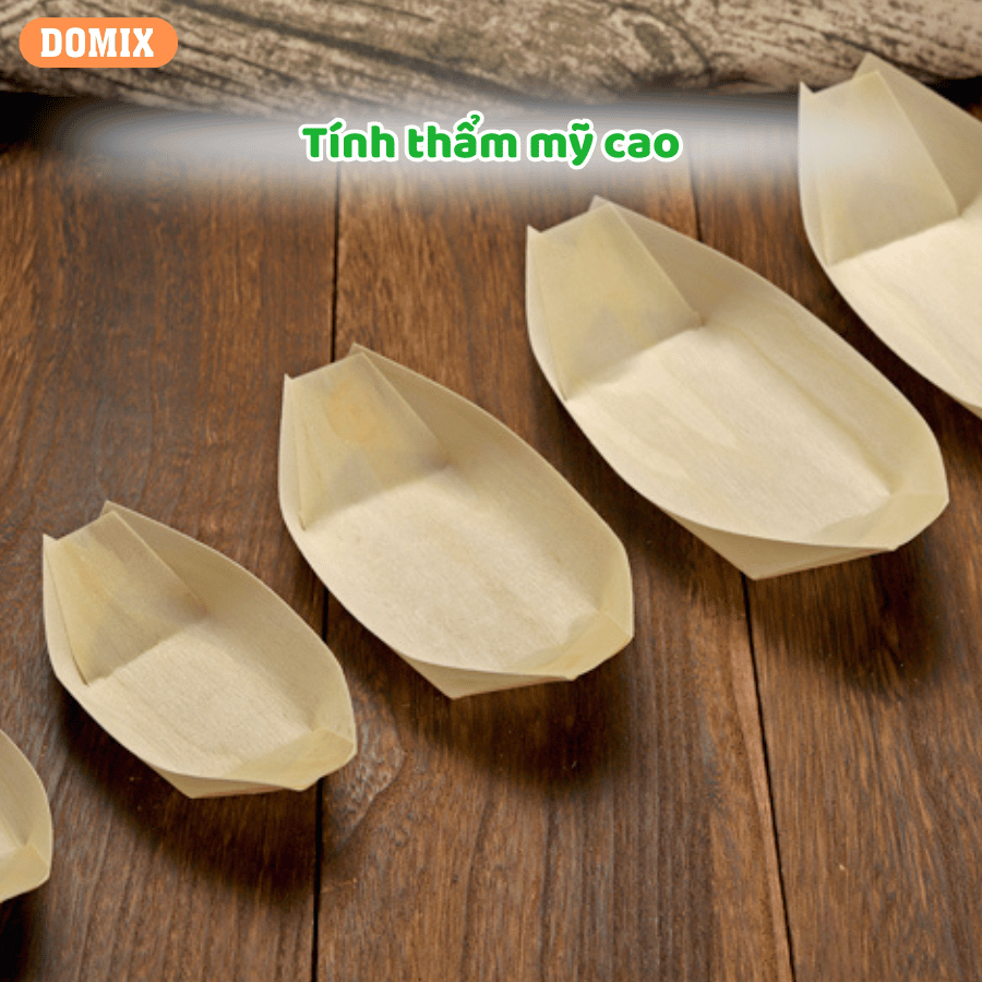 Khay phục vụ thực phẩm, đĩa sushi, đa kích thước sáng tạo, 50 khay đựng đồ ăn dùng một lần hình thuyền