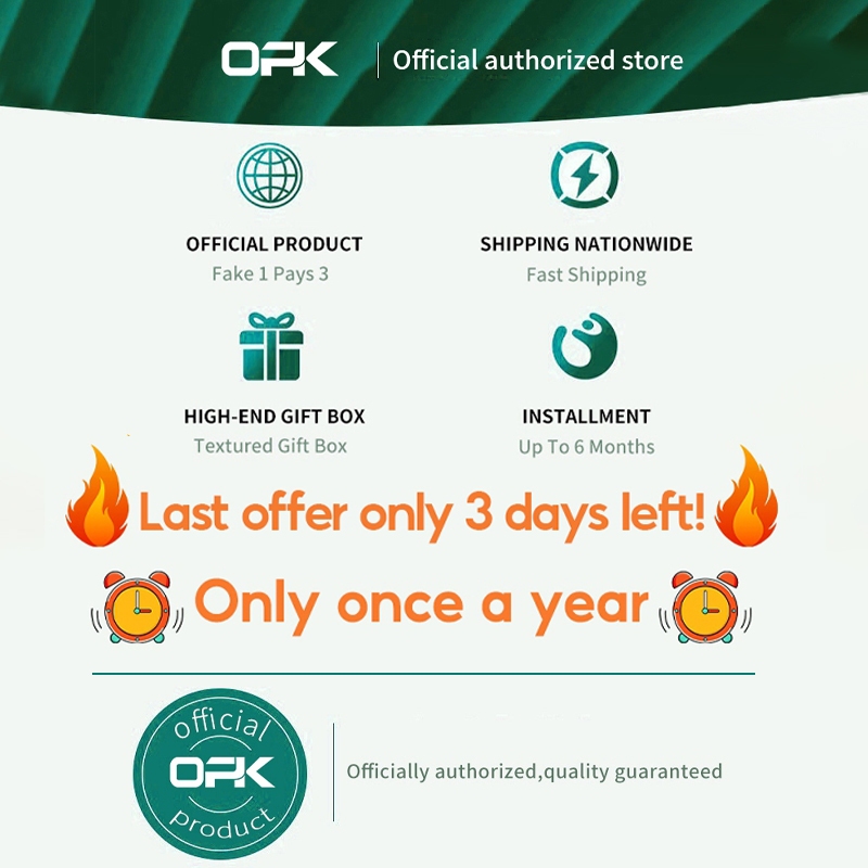 OPK Đồng Hồ Nam Dây đeo đồng hồ bằng thép không gỉ Tinh tế Quà Chống Nước Thạch Anh Cao Cấp 8135