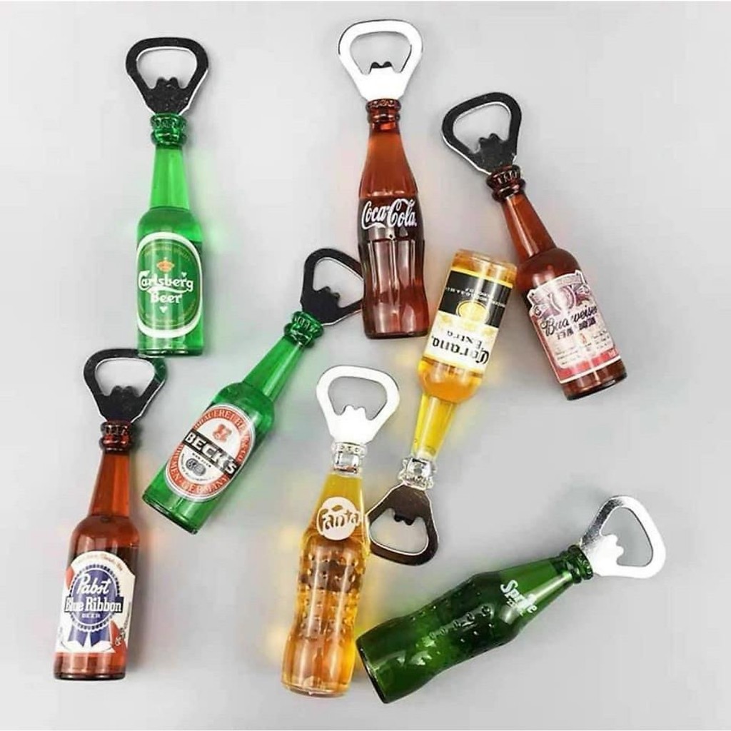 COMBO 2 Khui nắp bia, mở nắp bia , đồ dùng decor nhà bếp có nam châm
