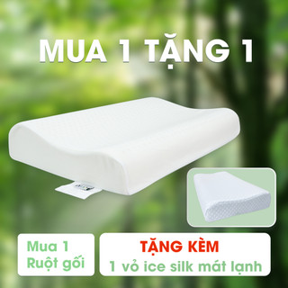 Gối cao su thiên nhiên lượn sóng NIN House NLP0122 thích hợp cho người bị đau cổ vai gáy kích thước 50*30*7/9cm