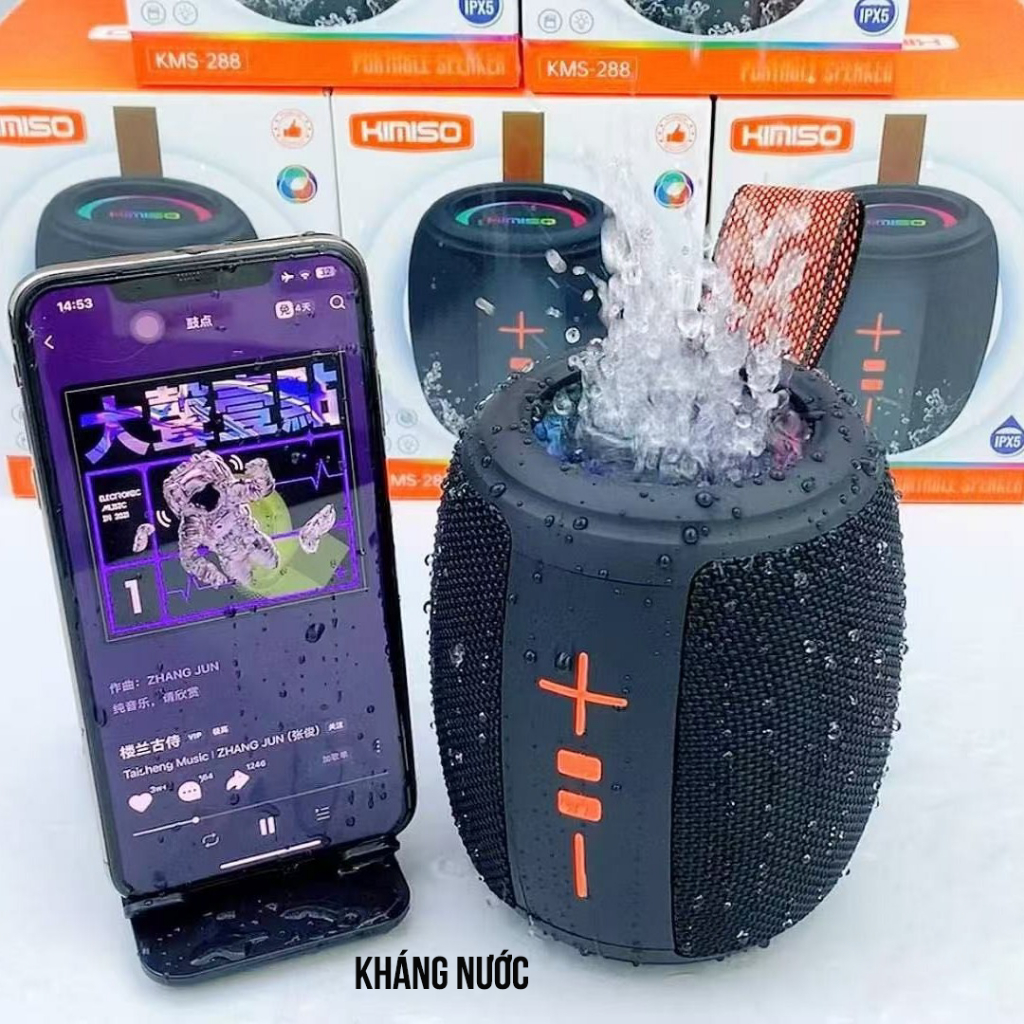 Loa Bluetooth Chống Nước KA-8596 Không Dây - Công Suất 50W - Bass Căng - Nghe Liên Tục 5-6h