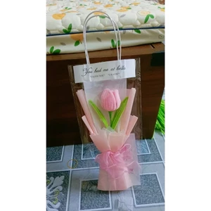 Bó Hoa Tulip 1 bông Kẽm Nhung Gói Sẵn Xinh Xắn tặng các dịp lễ 8\3 ,20\10,20/11 /valentine/sinh nhật