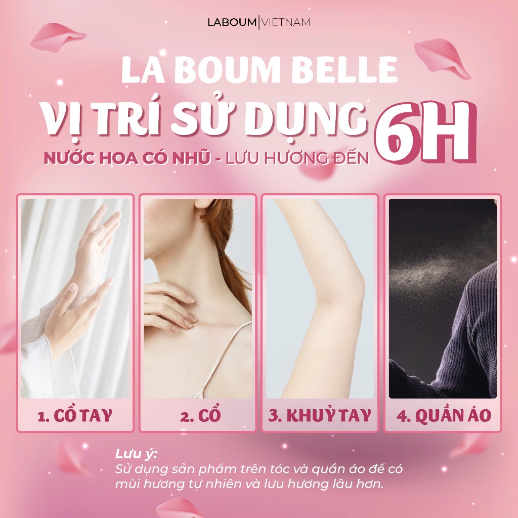 [Mua 4 Giảm 20%] LABOUM Nước Hoa Có Nhũ 50ML Thơm Lâu, Mùi Peach Unisex Hương Thơm Sang Trọng