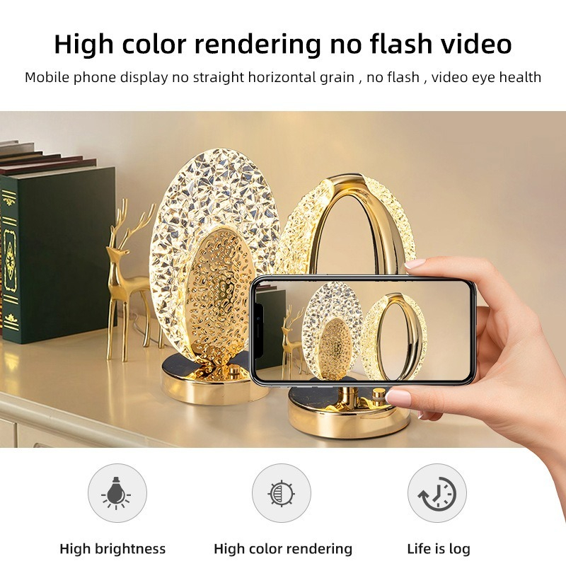 Đèn bàn cạnh giường ngủ tối giản sáng tạo hiện đại lưới đỏ phòng khách quầy bar cảm ứng sạc bàn điều chỉnh ánh sáng ban