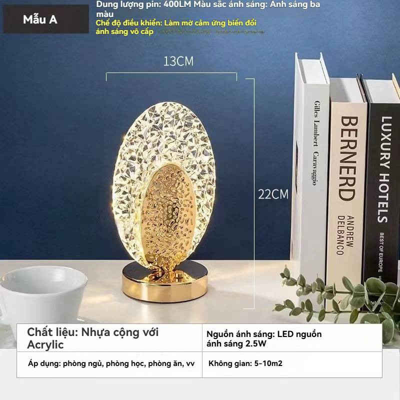 Đèn bàn cạnh giường ngủ tối giản sáng tạo hiện đại lưới đỏ phòng khách quầy bar cảm ứng sạc bàn điều chỉnh ánh sáng ban