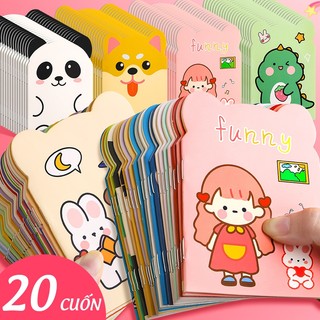 Sổ tay mini với họa tiết noel đặc biệt, bìa bọc nhựa dẻo bền chắc, set 20 sổ tay có dòng kẻ, quà tặng giáng sinh ý nghĩa