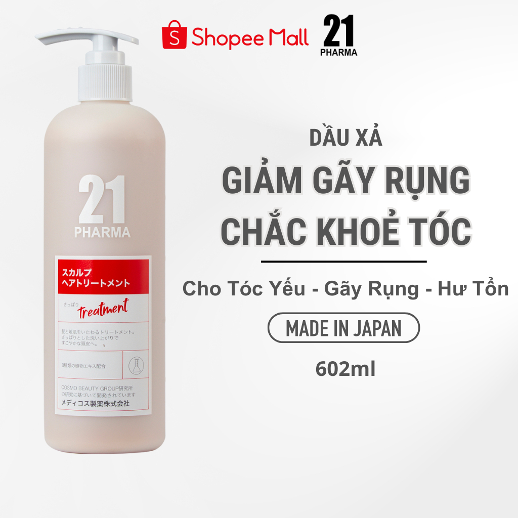 Dầu Xả Chắc Khỏe Tóc PHARMA 21 Nhật Bản – Dầu Xả Keratin, Giảm Gãy Rụng, Tóc Chắc Khỏe – 602ml