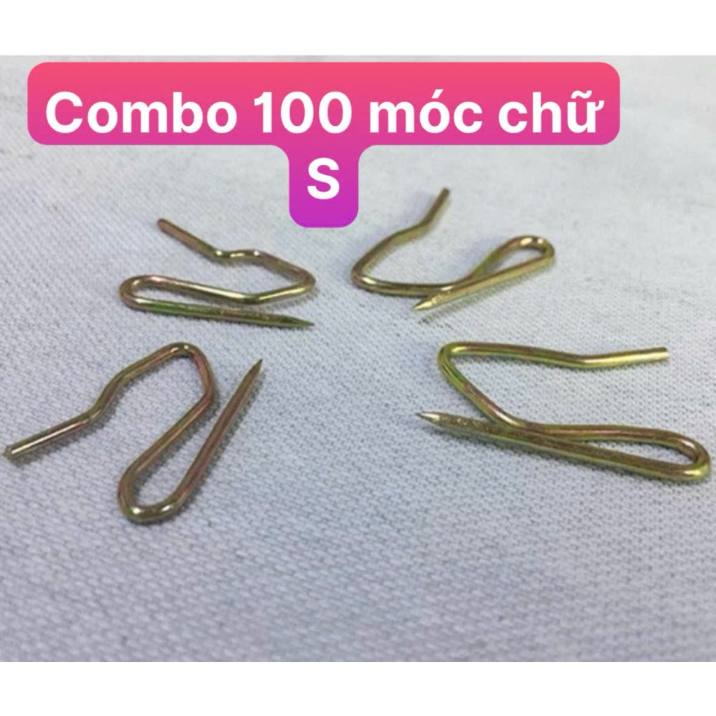 Combo 10 móc chữ S treo rèm cửa, móc làm rèm ri đô, móc treo màng cửa ( phụ kiện Việt Hàn)