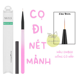 CỌ VẼ NÉT MẢNH, CỌ NÉT, ĐI VIỀN, CỌ TÔ TRANH, CỌ NAIL MÀU OMBER CÓ NẮP BẢO VỆ - Phụ kiện tranh Madoca