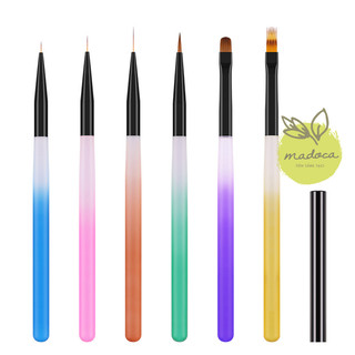 CỌ VẼ NÉT MẢNH, CỌ NÉT, ĐI VIỀN, CỌ TÔ TRANH, CỌ NAIL MÀU OMBER CÓ NẮP BẢO VỆ - Phụ kiện tranh Madoca
