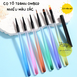 CỌ VẼ NÉT MẢNH, CỌ NÉT, ĐI VIỀN, CỌ TÔ TRANH, CỌ NAIL MÀU OMBER CÓ NẮP BẢO VỆ - Phụ kiện tranh Madoca