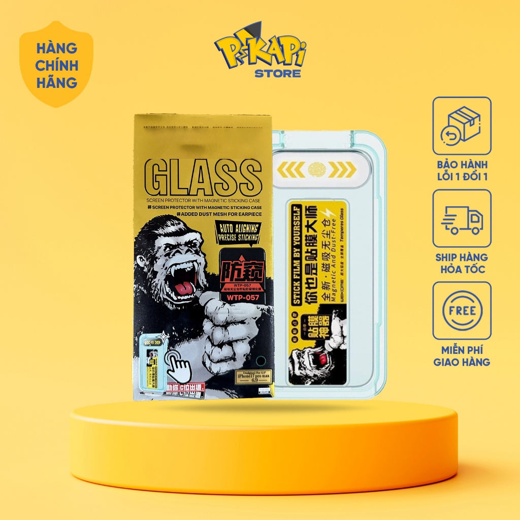 Kính cường lực iPhone khung tự dán KK: chính hãng, tự lấy bụi, chống bụi loa thoại,chống nhìn trộm