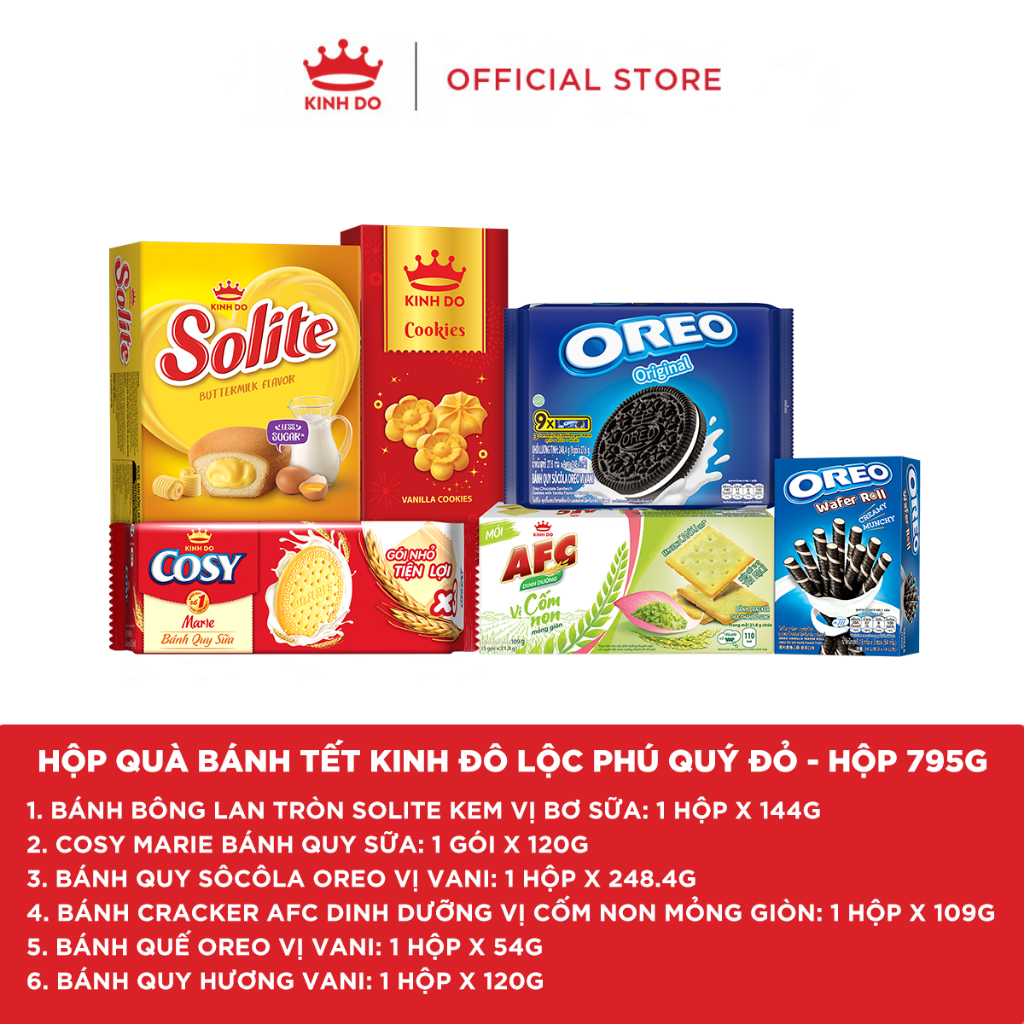 Bộ Quà Tết Kinh Đô Lộc Phú Quý Đỏ