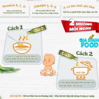Dầu Ô-Liu dinh dưỡng cho trẻ em KIDDY - Chai 250ml