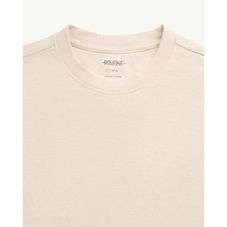 Áo Thun Nam Tay Ngắn Cotton Màu Trơn Form Fit - ROUTINE 10S25TSS046
