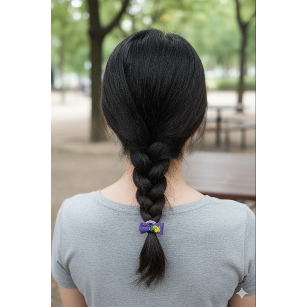 BUỘC TÓC THÊU NƠ SIZE S NGẪU NHIÊN | MERAKI HANDMADE